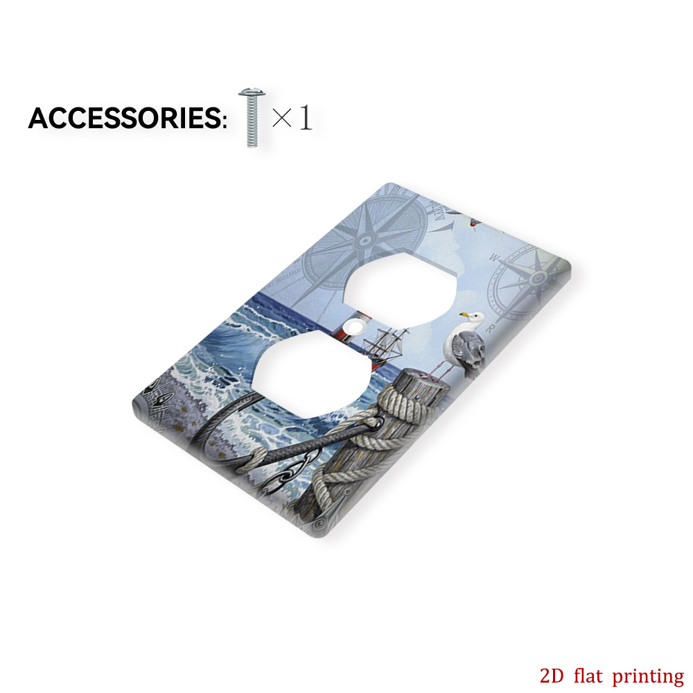 TEMU [Impression Plate 2D] 1pc Plaque Murale de Commutation pour Décoration Saisonnière Couvercle d'Interrupteur Facile à Installer Contemporain