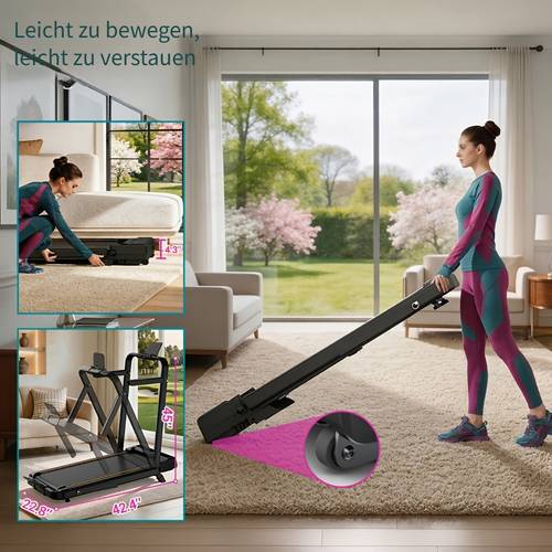 laufband mit 13% steigung, led-anzeige, 2, leise, kleine laufmaschine für zuhause und büro, maximaler benutzergewicht 300 lbs, ohne batterie