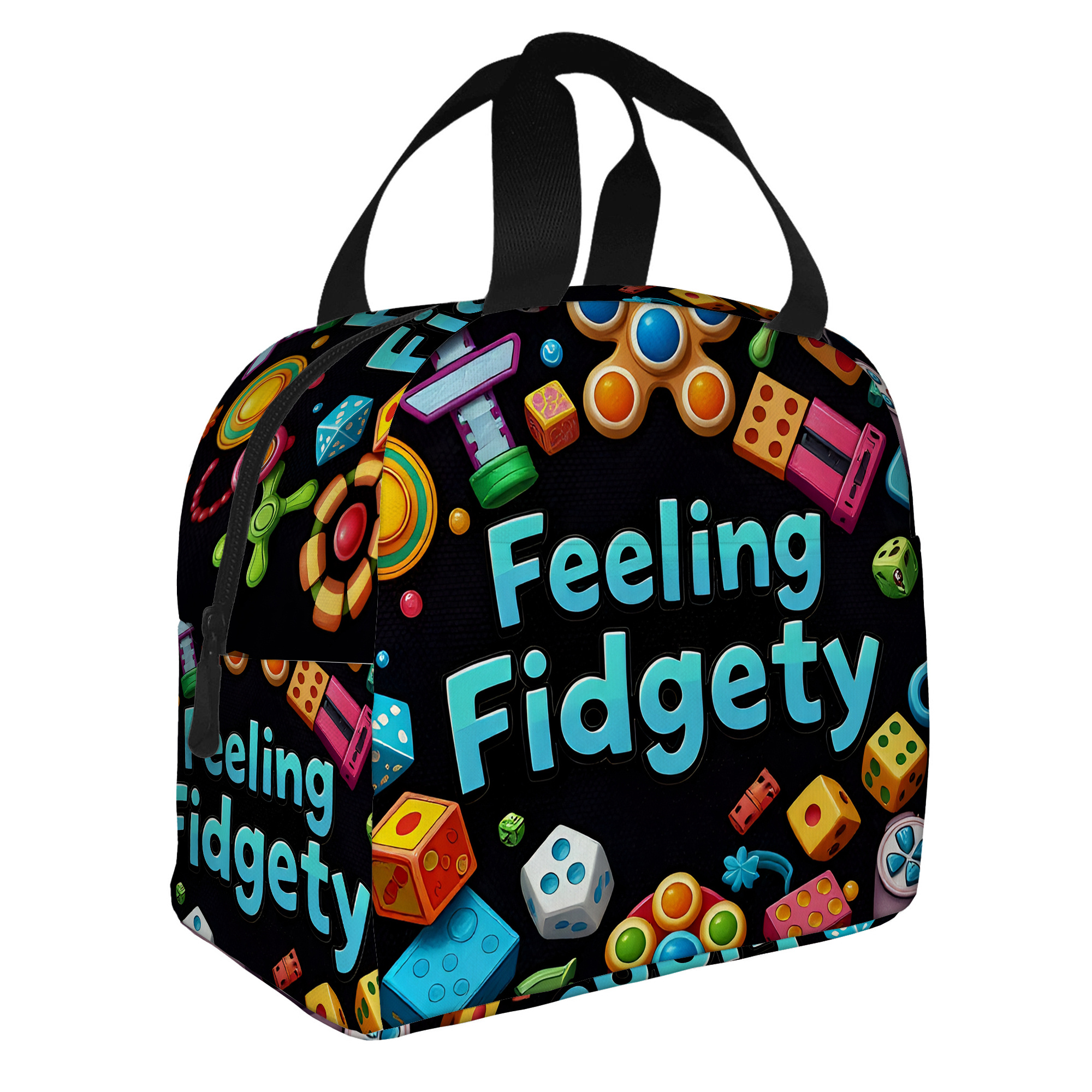 TEMU 1pc, Fidget Toys Collection Printed Thermal Bag, Insulation Bag, Insulated Bag, Not For Food Contact, Suitable For Home, Restaurant, Office, Unisex Portable Reusable, Insulated And Refrigerated
