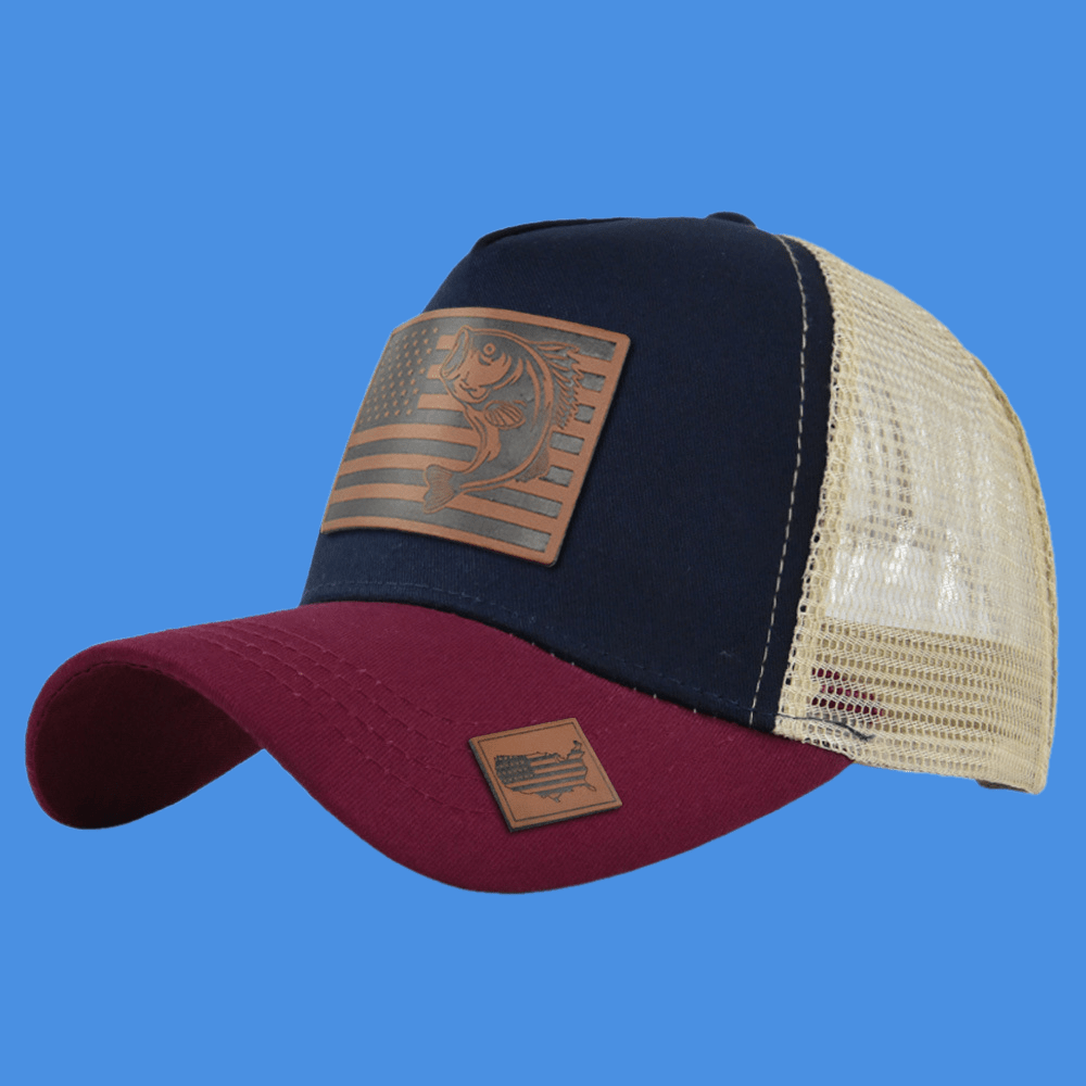TEMU 1pc Casquette de baseball d'extérieur décontractée avec étiquette "Jour Indépendant", en respirante, motif canard, drapeau poisson, chapeau de