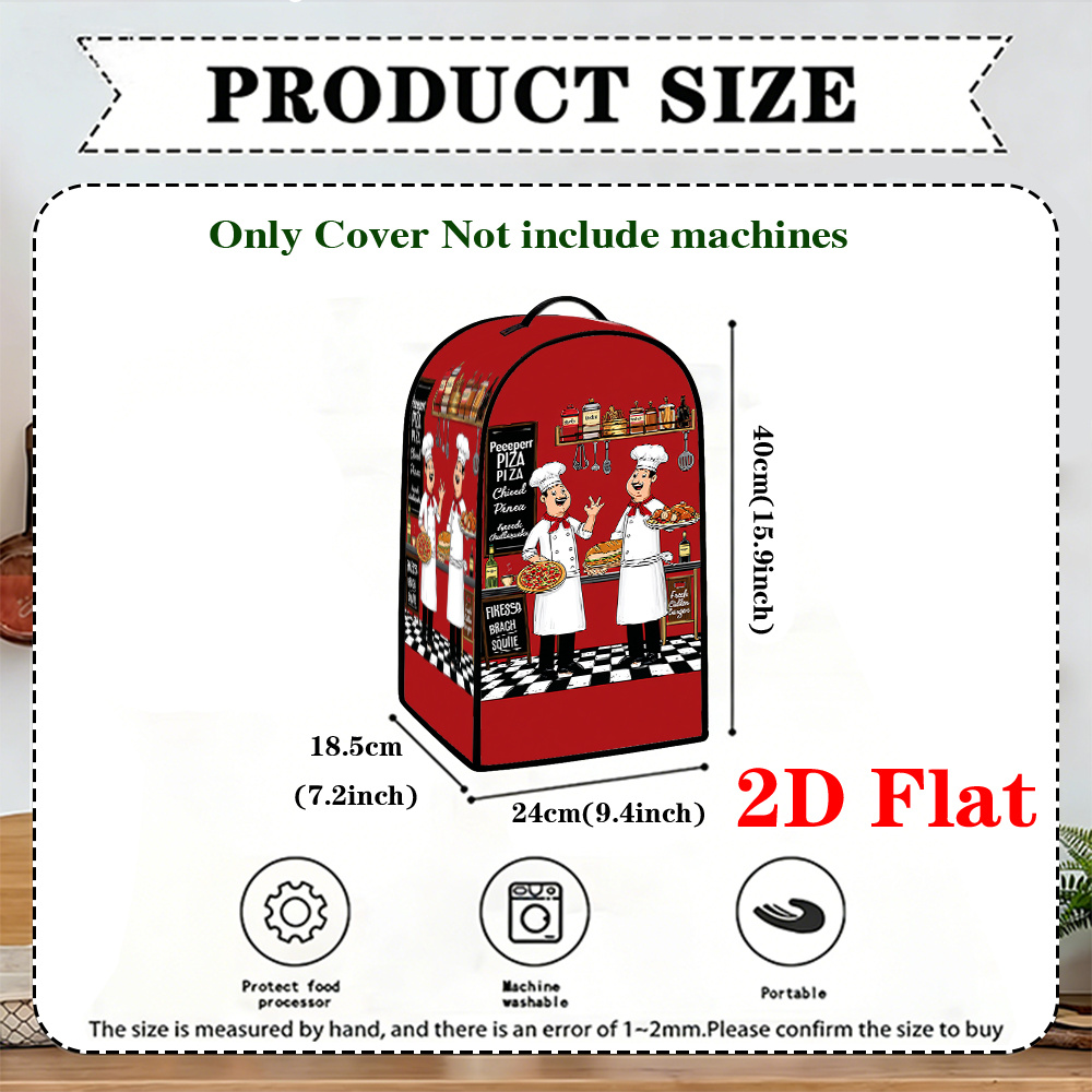 Temu – TEMU A 2d Flat Design, One-piece Cover Featuring Serving , Kitchen Appliances Like Blenders And Food Processors . It Includes A Top Handle, Is