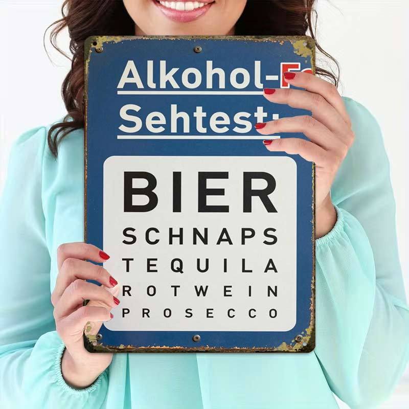 TEMU 2d Flat, 2d Flat1pcs,alcohol Metal Signcreative Tin Sign -8x12 Wall Art Gift For Decor|iron Construction, Metal Wall Art Decor, 2d Flat