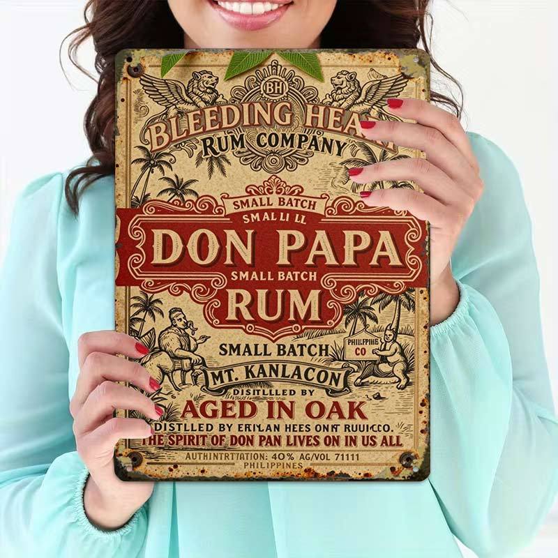 TEMU 2d Flat - 2d Flat1pc, Vintage Rum Company Metal Signcreative Tin Sign -8x12 Wall Art Gift For Decor|iron Construction, Metal Wall Art Decor