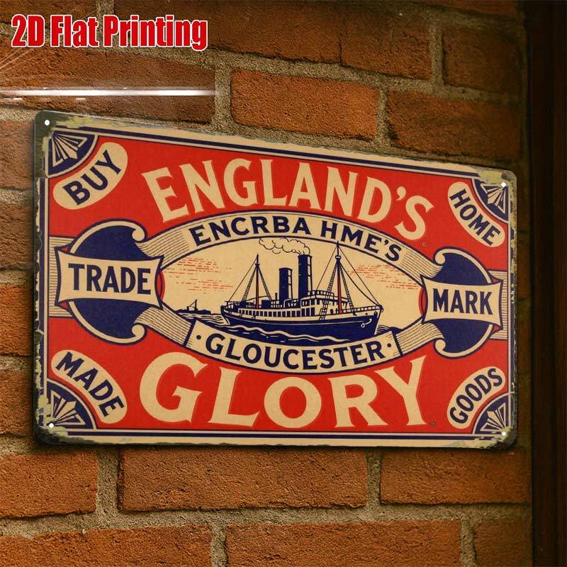 TEMU 2d Flat - 2d Flat1pc, Vintage England's Creative Tin Sign -8x12 Wall Art Gift For Decor|iron Construction, Metal Wall Art Decor
