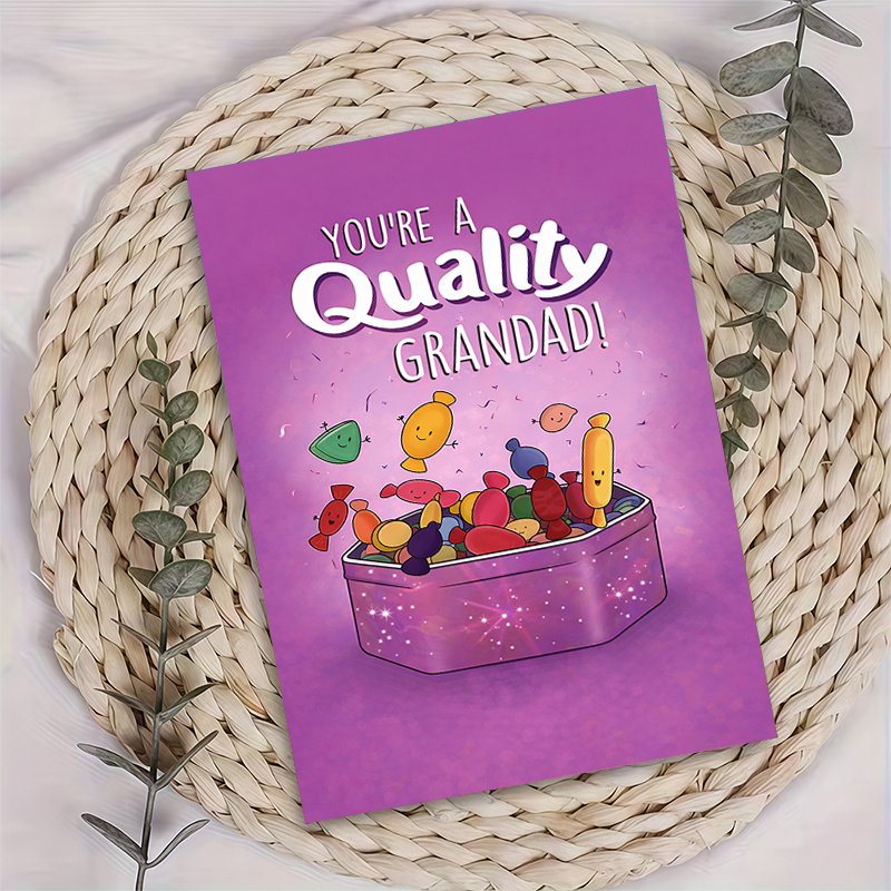 1pc funny quality grandad card for grandpa from grandchildren sweet birthday or fathers day greeting card gift for family celebrations   design warm keepsake for grandfather