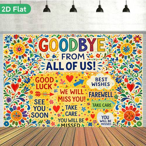 2d flat 2d flat 2d flat 2d flat 2d flat banner 1pc farewell holiday themed banners durable polyester photographic hanging cloth suitable for event decorations at family birthday parties