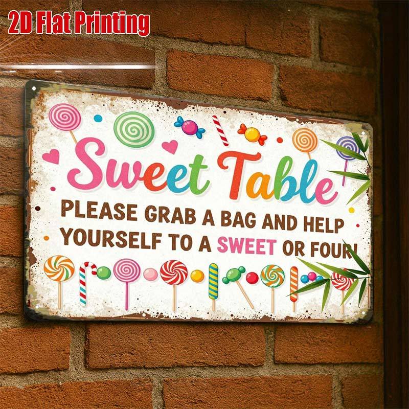 TEMU 2d Flat, 2d Flat1pcs, Sign For Party Decorcreative Tin Sign -8x12 Wall Art Gift For Decor|iron Construction, Metal Wall Art Decor, 2d Flat
