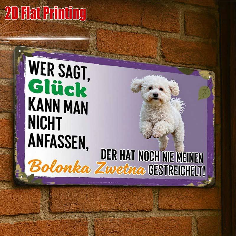 TEMU 2d Flat, 2d Flat1pcs,cute Bolonka Zwetna Dog Quote Tin Sign -8x12 Wall Art Gift For Decor|iron Construction, Metal Wall Art Decor, 2d Flat