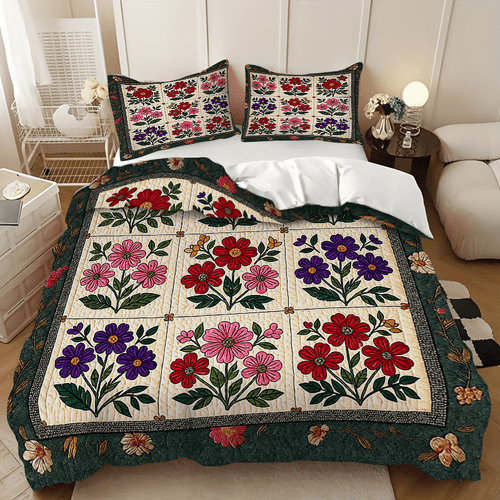 conjunto de capa de edredom estampada moderno, de capa de edredom com estampa digital em floral, conjunto de cama de 3 peças, adequado para quartos de hóspedes, quartos, suprimentos decorativos para dormitório