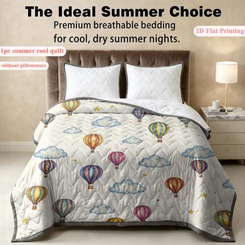 2d flat 1pc hot air star quilt 1 summer quilt without pillowcases colorful air star bedding bedspread lightweight blanket soft and breathable printed for spring summer bedding home dorm bedroom decoration machine w