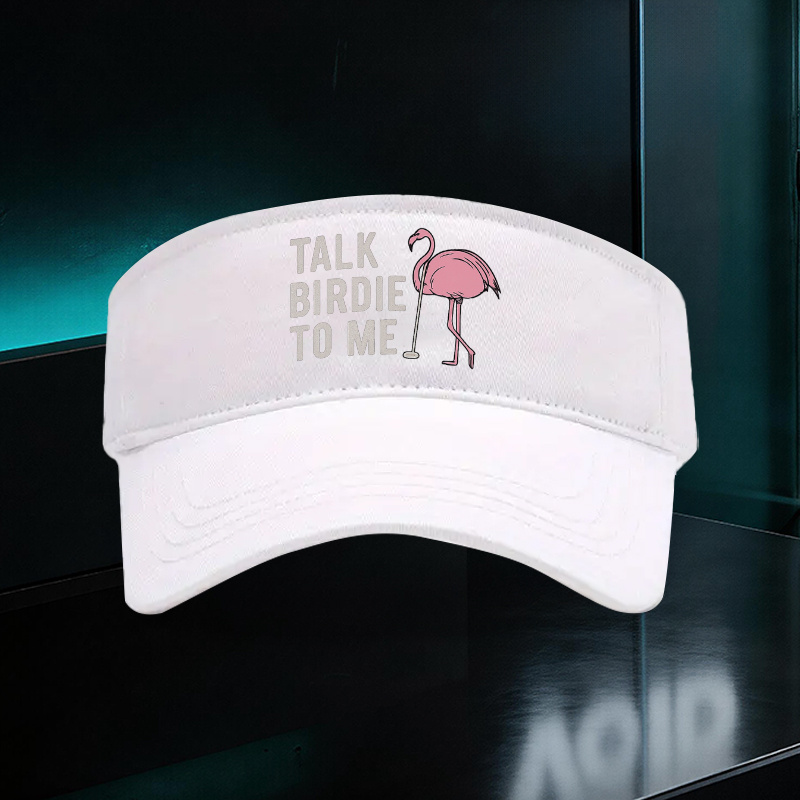 TEMU 1pc "talk Birdie To Me" Unisex Visor - Lightweight Golf, Tennis & Fishing Hat Suitable For , For Back-to, , Printed For Golf Course, Tennis