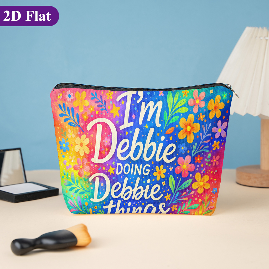 TEMU Cosmetic Bag 1pc, Things, Stylish Zippered Wallets, Work Snack Bags, Skincare Product Organizers, Double-sided Printed Cosmetic Bags, Student