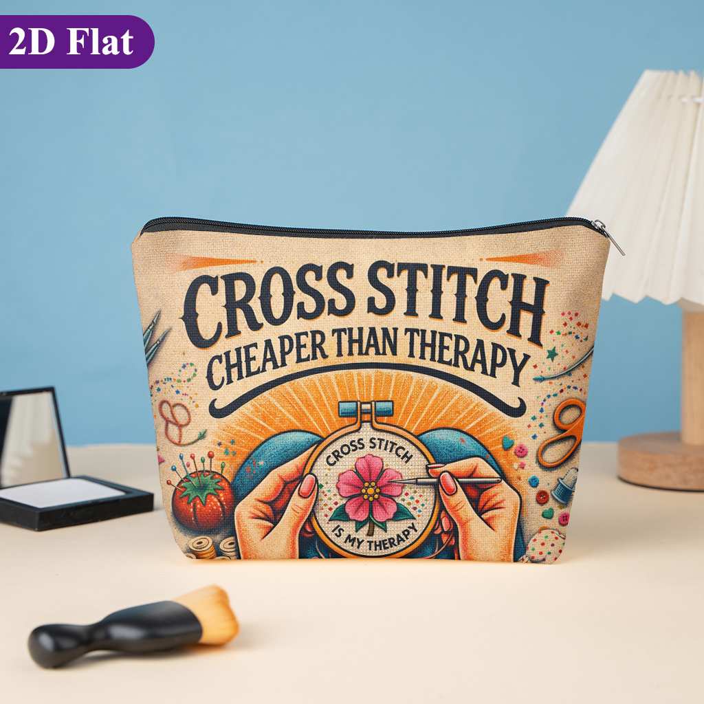 TEMU 1pc, Cross- Is A Form Of Relax, Cosmetic Storage Pouch, Unisex Travel Organizer, Lightweight And Foldable Travel Storage Bag, Clutch - Toiletry