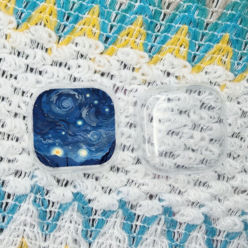TEMU 8338 Starry Night Vortex Pattern Case For Buds4 Earbuds, Tpu Transparent Protective Cover For Galaxy Buds4 Pro, Clear Protective Case For Galaxy