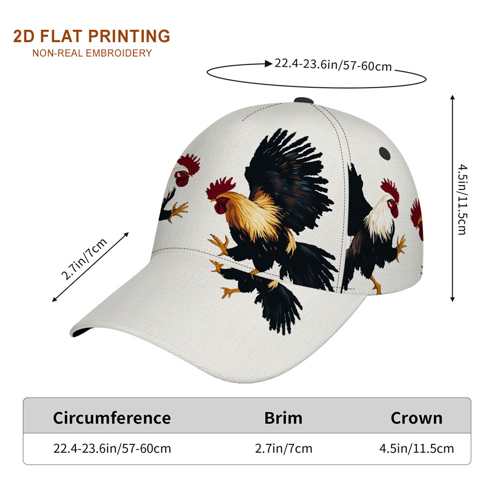 TEMU Gorra de béisbol con estampado de , 1 pieza, adecuada para uso casual, gorra snapback con diseño de peleando, gorra y cómoda, adecuada para