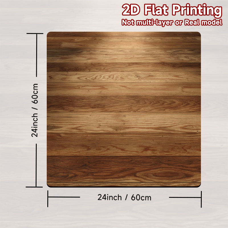 TEMU 1 pieza, Impresión 2D, Superior para Lavadora con Veta de Madera Horizontal, Poliéster, para Almohadillas Protectoras de Lavadora y Secadora,
