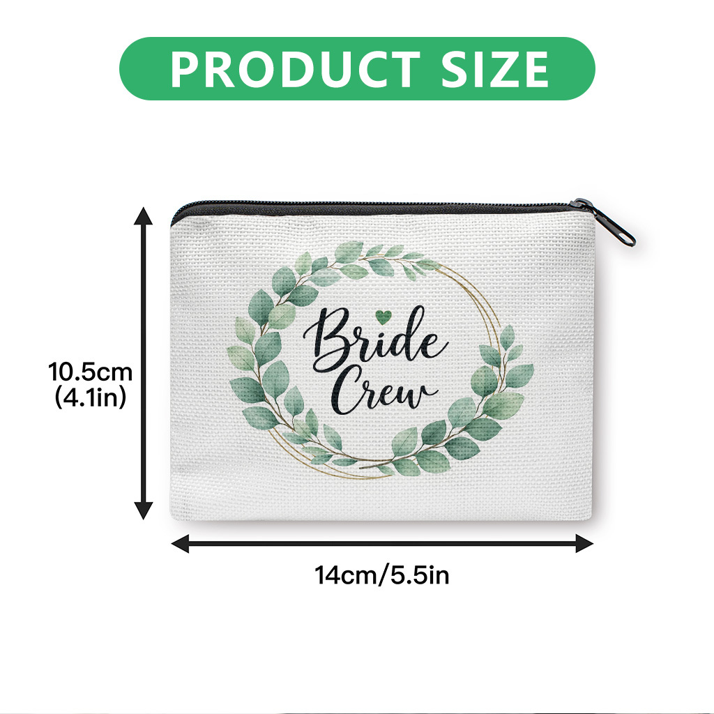 TEMU con Estampado Circular de Novia, Bolsa con Cremallera, Bolso de , Neceser de Maquillaje Versátil, Organizador de Auriculares y Labiales,