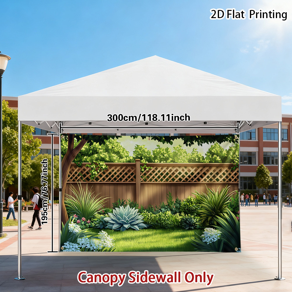 TEMU Outdoor Sunshelter 1pc 2d Printed Sun Shelter - Rv Camping, Road Trip Camping Visual Decor, All-scene Privacy & Sunshade, Suitable For Themed