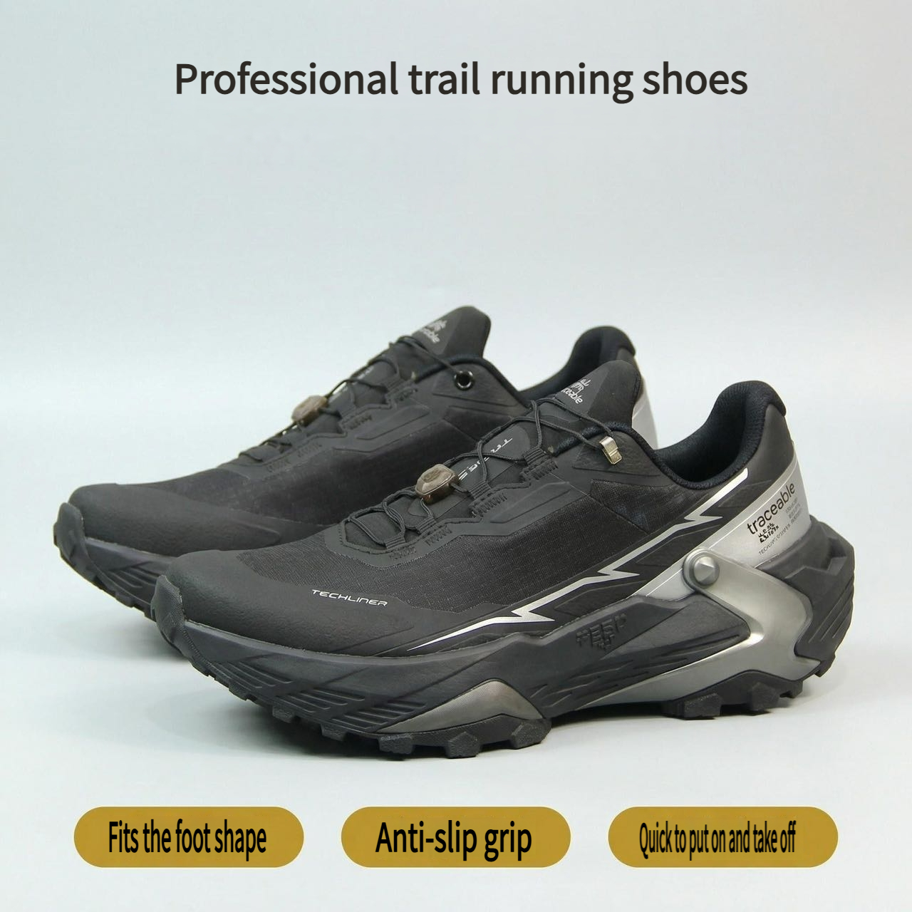 Panyan Wolfcaw Men's Lightweight Breathable Outdoor Sneakers - Shock-Absorbing Anti-Slip Trail Running Shoes with MD Sole Suitable for, Gym, Casual Wear, Low-Top Athletic Footwear for - Use