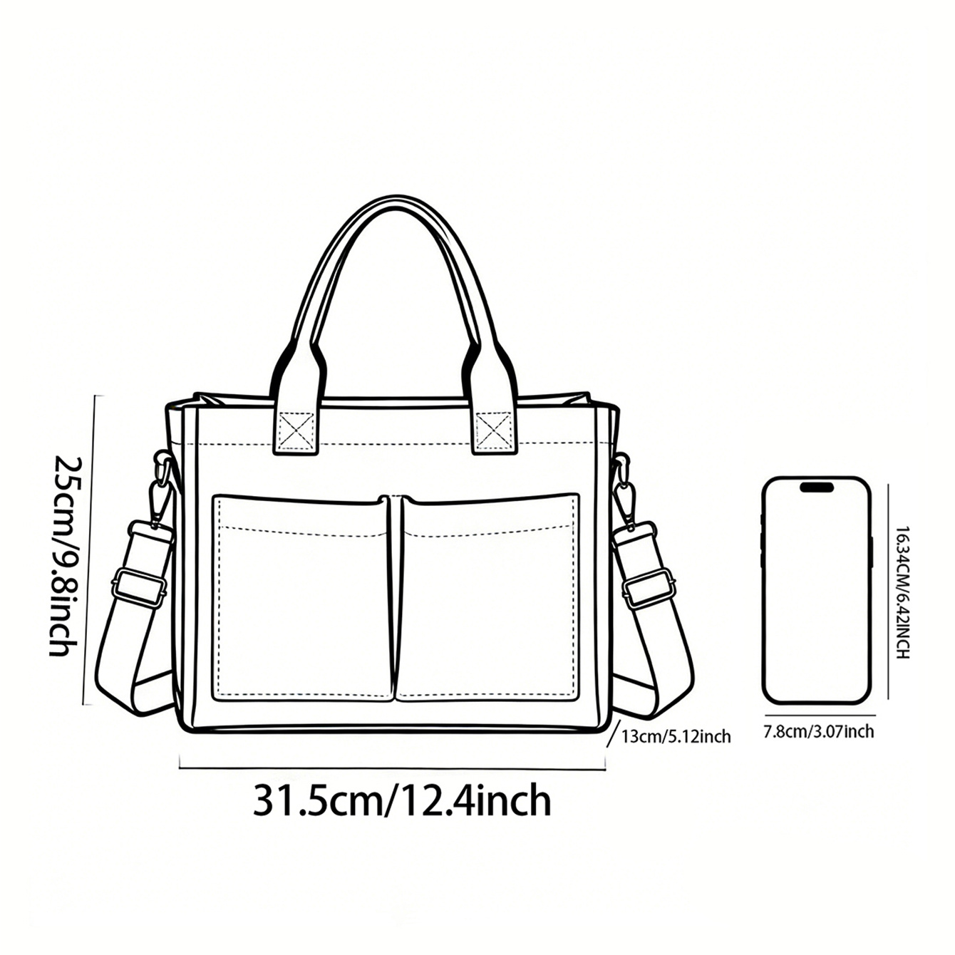 1 pieza, Bolso bandolera para mujer, Estampado floral de cactus 2D, Pana con múltiples bolsillos, Bolso de doble uso de mano/bandolera | Esencial para desplazamientos diarios/salidas de compras/estudiantes/trabajadores/entusiastas del estilo | Tu estilo personal único