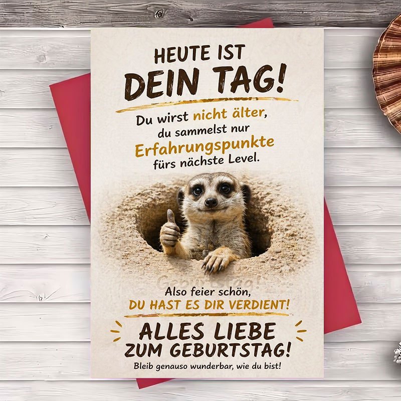 Image of 1 Envelope And 1 Greeting Card Funny Birthday Card For Him Or Her Happy Birthday Celebration Greeting Card For Adults Wildlife Humor Card