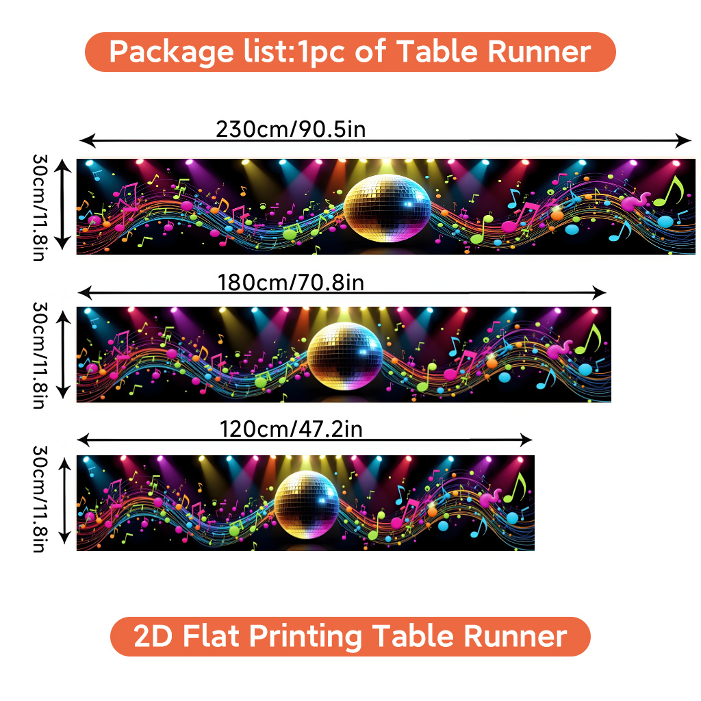 TEMU 1pc Modern Minimalist Disco Light Runner With Effects Suitable For Holiday Dining, Indoor/outdoor Party Decor, Polyester Suitable For Spring