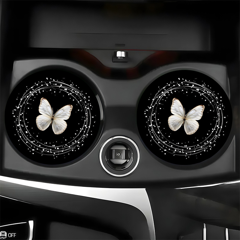 TEMU Lot de 2 porte-gobelets de voiture , style de rêve, dessous-de-dose antidérapants, design tendance, convient aux voitures et autres endroits,