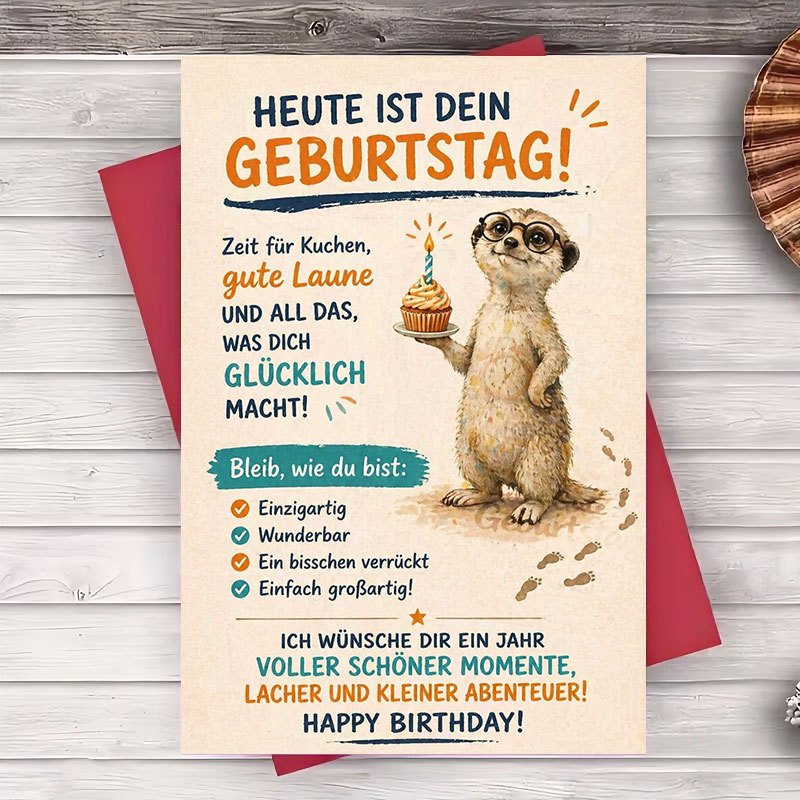 1 Envelope And 1 Greeting Card Funny Birthday Card For And Birthday Wishes