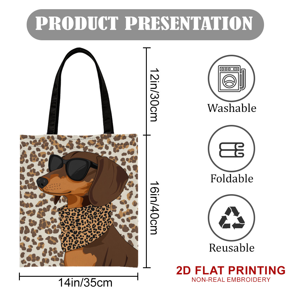 2d Printing, 1pc With Leopard Outfit Pattern Handbag, Perfect For Daily Storage And Short Trips, With Secure Fixed Shoulder Strap, Versatile Single Shoulder Design, And Bright Print