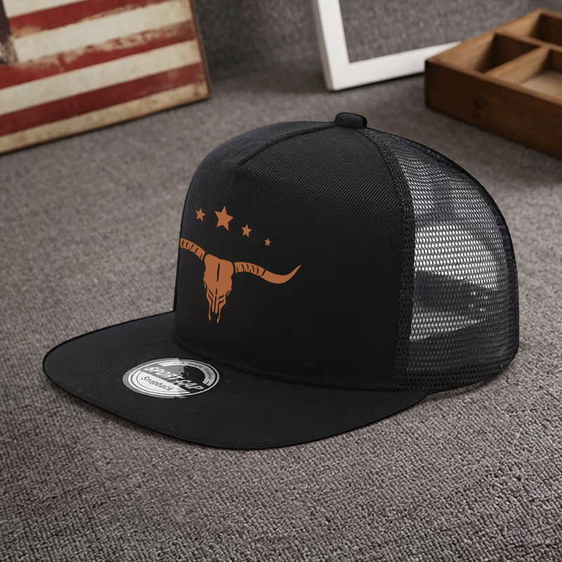 TEMU 1 pièce, Casquette Hip-Hop à Panneaux en avec Imprimé Tête de Réglable, Chapeau Léger Imprimé pour Femme, Chapeau Tendance Crâne de pour Homme,