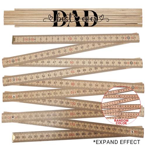 multifunctional folding wooden ruler the best dad ever a creative fathers day gift for dad measuring tool craftsmans gift