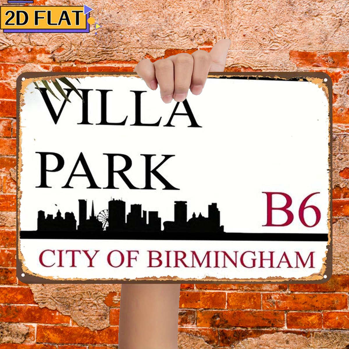 TEMU 2d Flat, 2d Flat 1pc,, B6: A Of ,metal Lron Sign,size(8"x12"/20cm*30cm)decoratve Paintings/room/restaurant/bar/door/garage Decor, 2d Flat