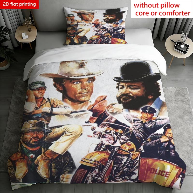 TEMU 2/3-teiliges Bettbezug-Set mit Druck von und Terence Hill. Kann als Weihnachtsgeschenk oder Hochzeitsgeschenk verwendet werden, eine gute Wahl