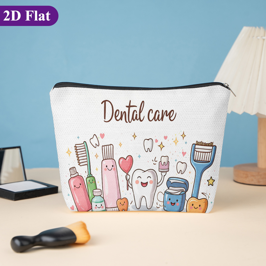 TEMU 1 , Adiciones para el cuidado dental, Bolsa de almacenamiento cosmético, Organizador de viaje unisex, Bolsa plegable , Bolso de - Neceser -