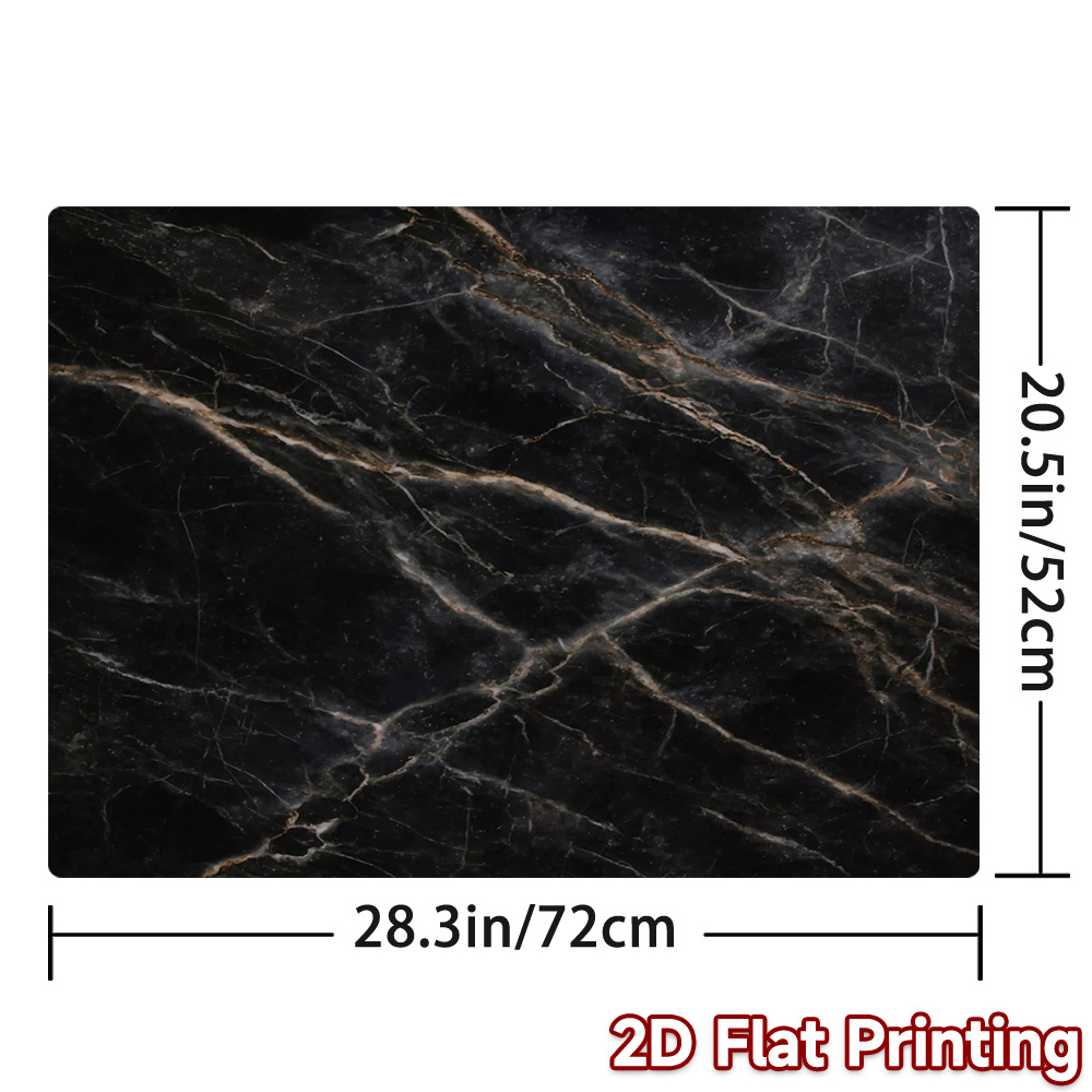 TEMU 1pc, 2d Flat Printing Kitchen Stove Top Protective Pad Black Surface With White , Perfect For Cut At Will, Heat-resistant And Scratch-resistant,