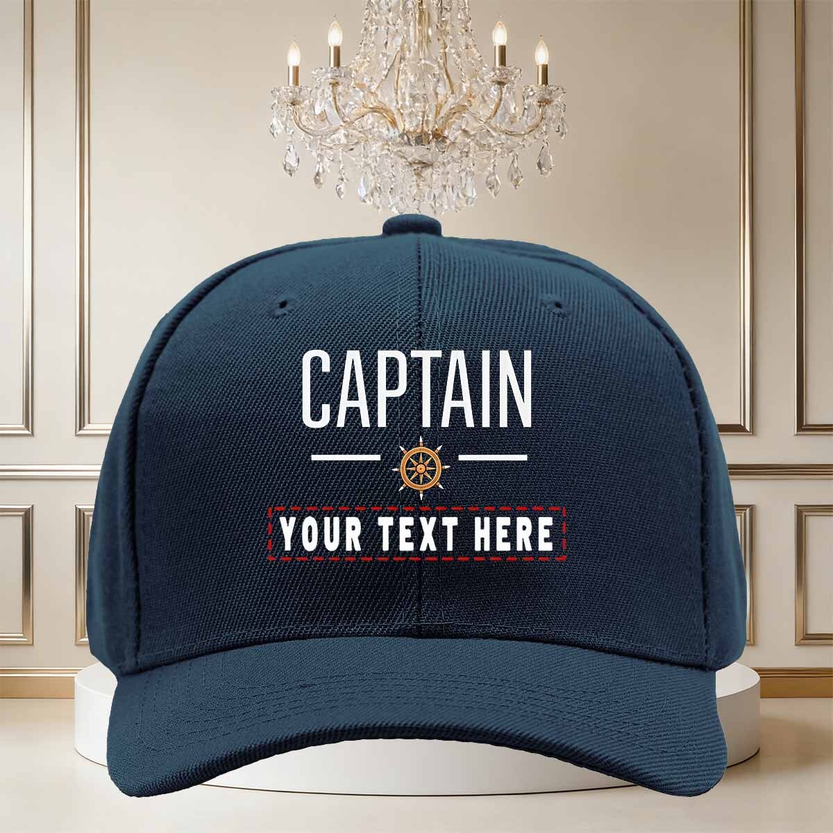TEMU Custom 1pc Vintage Baseball Capain Print Hip-hop Hat Outdoor Adjustable Casual