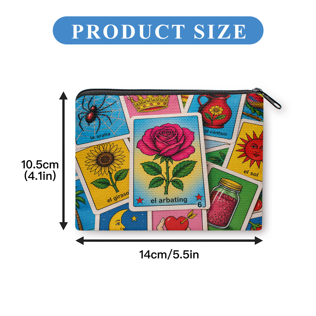 TEMU Coin Purse, Colorful Card Collection Coin Purse, Zipper Closure, Small Portable Key Earphone Storage Bag, Handy Card Holder, Lightweight, Gift