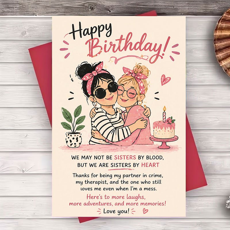 TEMU 1 Envelope And 1 Greeting Card Happy Birthday Greeting Card For Best Friend Funny Friendship Card For Women Birthday Gift For And For Bestie