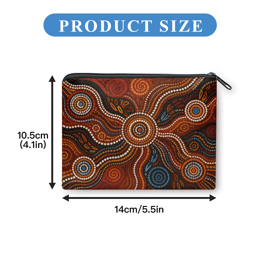 TEMU Coin Purse, Abstract Artistic Pattern Coin Purse, Zipper Closure, Small Portable Key Earphone Storage Bag, Handy Card Holder, Lightweight, Gift