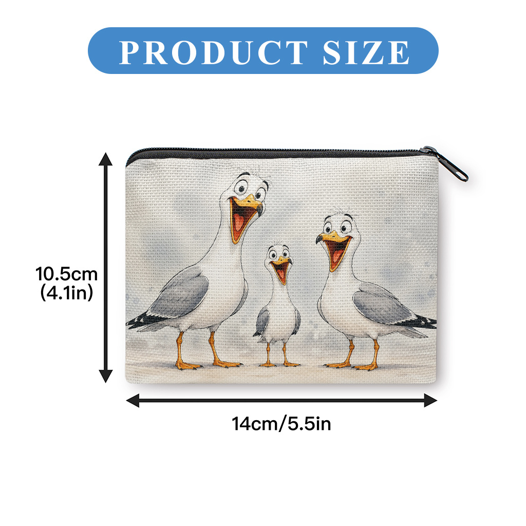 TEMU Coin Purse, Laughing Coin Purse, Zipper Closure, Small Portable Key Earphone Storage Bag, Handy Card Holder, Lightweight, Gift For Women And Men
