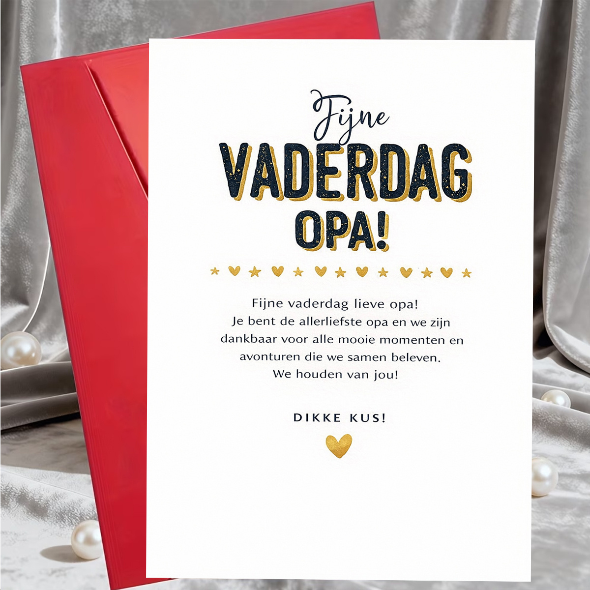 1pc   grandfather fathers day card text happy fathers day grandpa with hearts and stars white background with navy and golden accents best for a   grandpa modern typographic style with mixed text and small icons