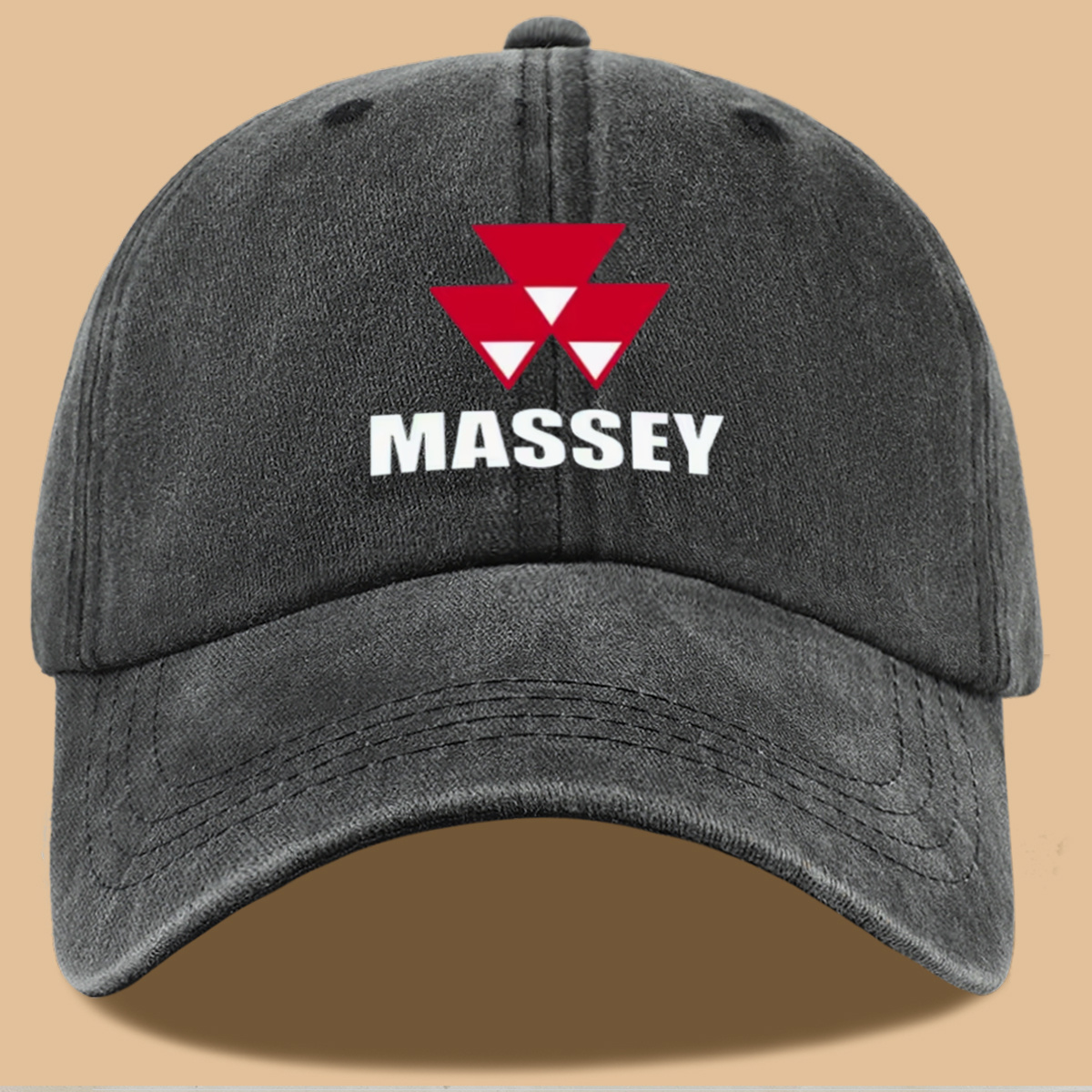 TEMU 1 pièce Casquette bec de canard avec logo triangle rouge - Casquette de baseball snapback réglable, légère et respirante, convient aux hommes et