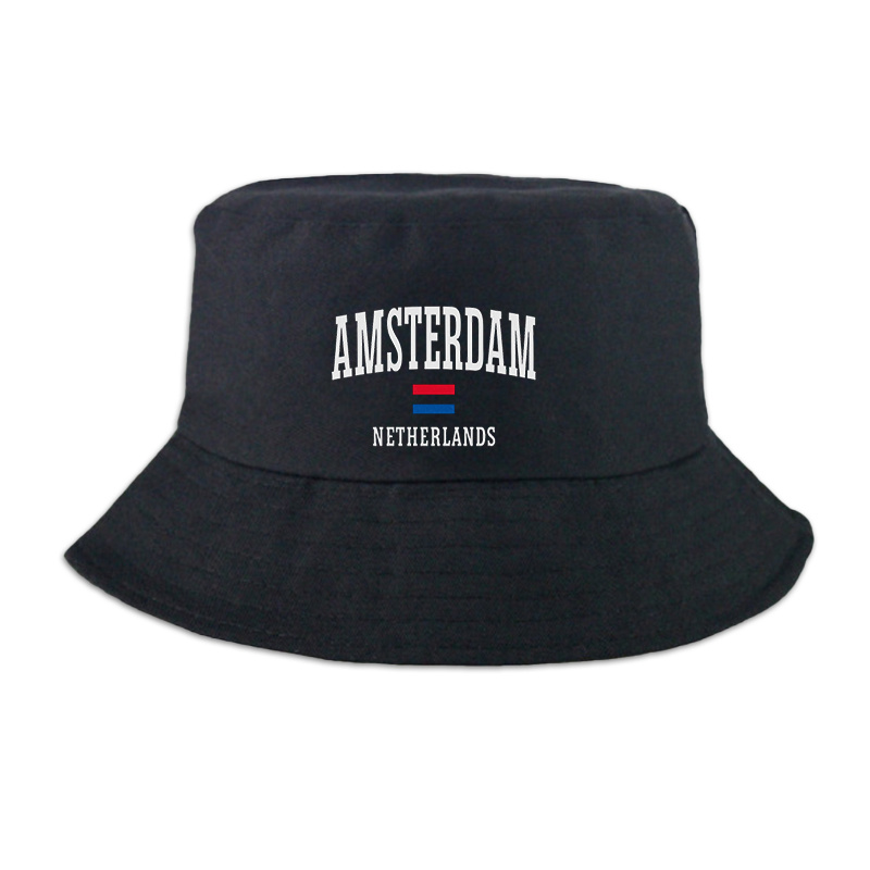 TEMU 1pc Amsterdam Dutch Flag Fisherman Hat With - Unisex Elastic Suitable For Casual Wear, Back-to- Gifts, Dutch, Lightweight For , Dutch National