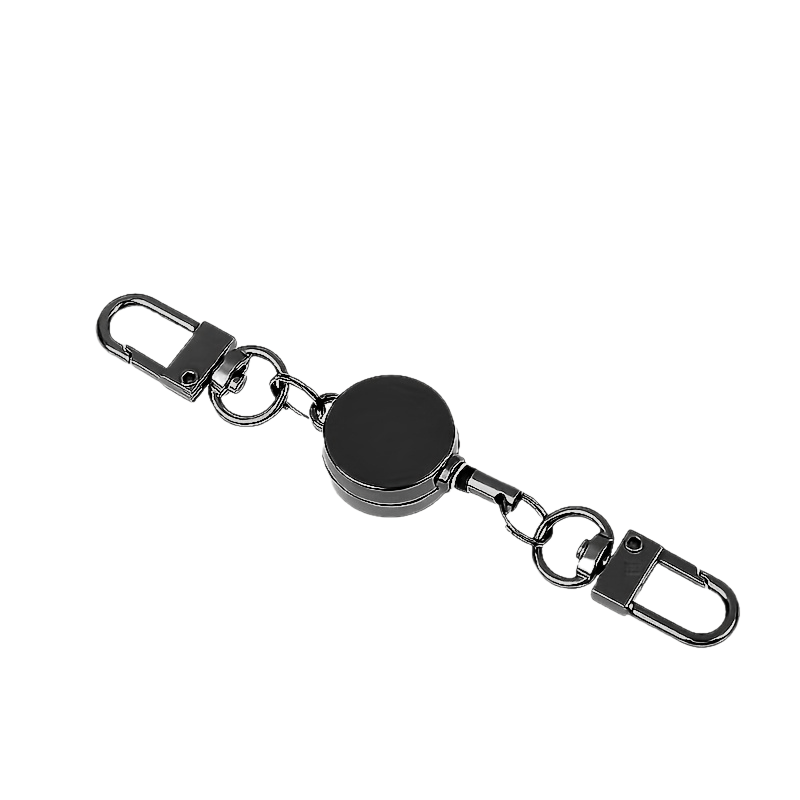 Anti-theft Metal Easy-to-pull Rope Retractable Key Holder Elastic Keychain Sporty Retractable Key Ring Nurse Parts