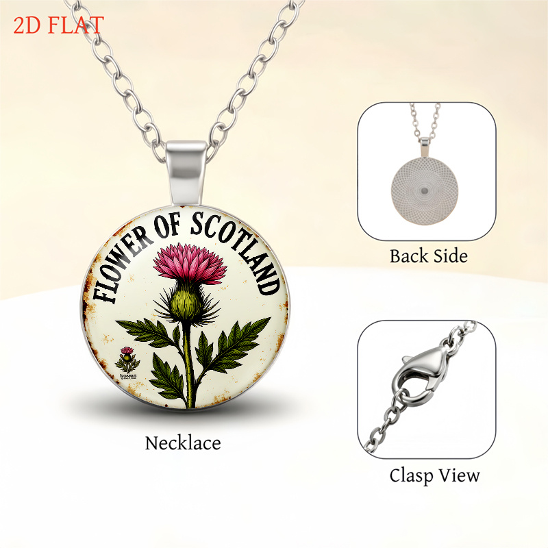 5pc Women's Thistle Flower Jewelry Set, Light Luxury Design