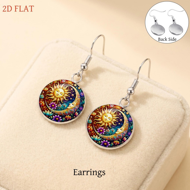 Sun and Moon Floral Patterns Women's Jewellery Set