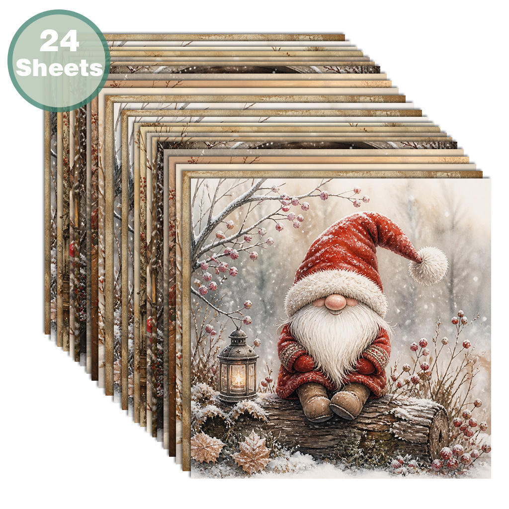 TEMU 24 Feuilles (24 pièces) Papier Aquarelle Vintage Effet Usé , Convient pour Cartes de Vœux de Luxe DIY, Scrapbooking, Étiquettes Cadeaux et Art