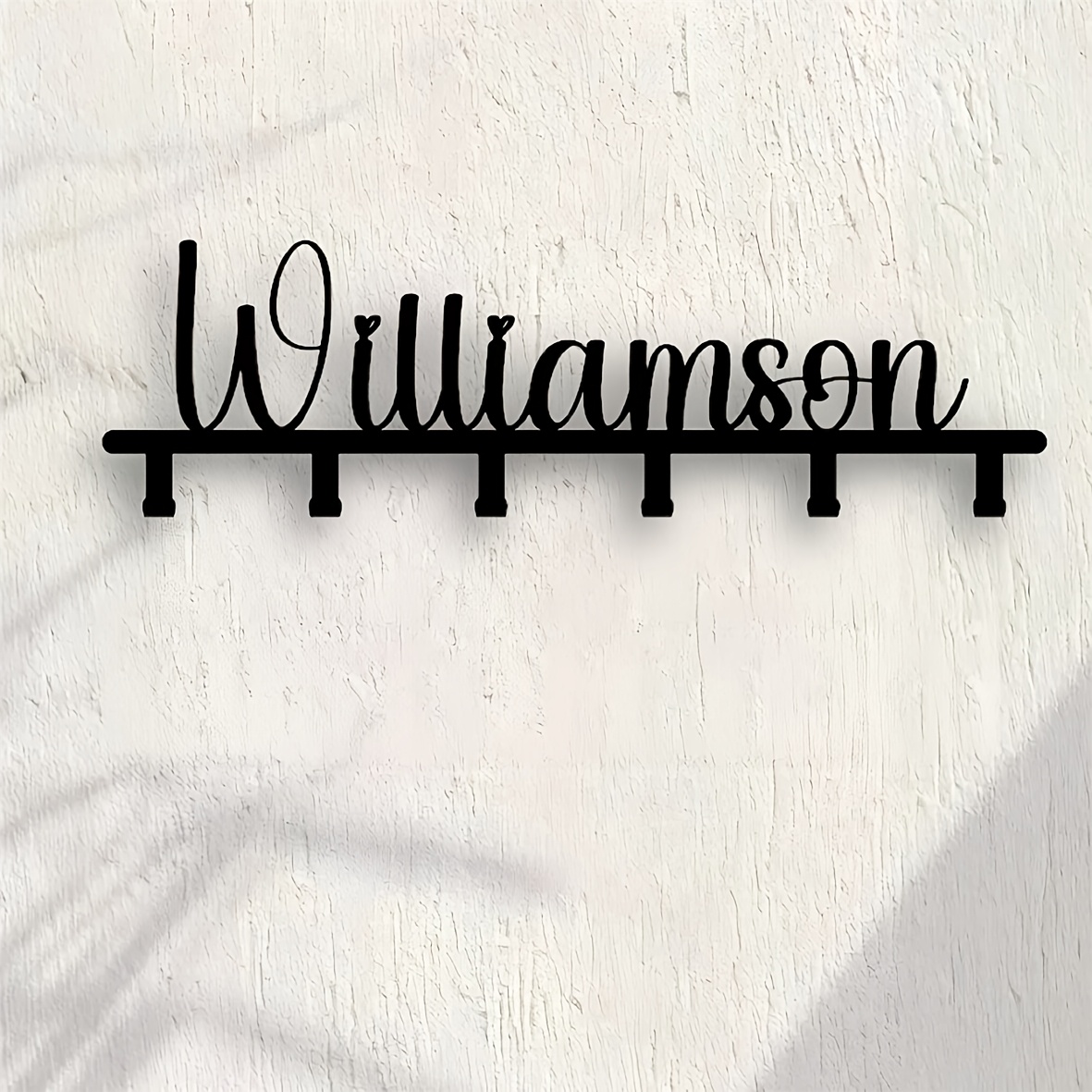 TEMU [customization] Personalized Entrance Wall-mounted Hook, Customizable Name Hook, Customizable Text Metal Wall-mounted Rack, Unique Art,