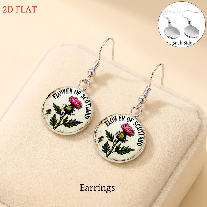 5pc Women's Thistle Flower Jewelry Set, Light Luxury Design