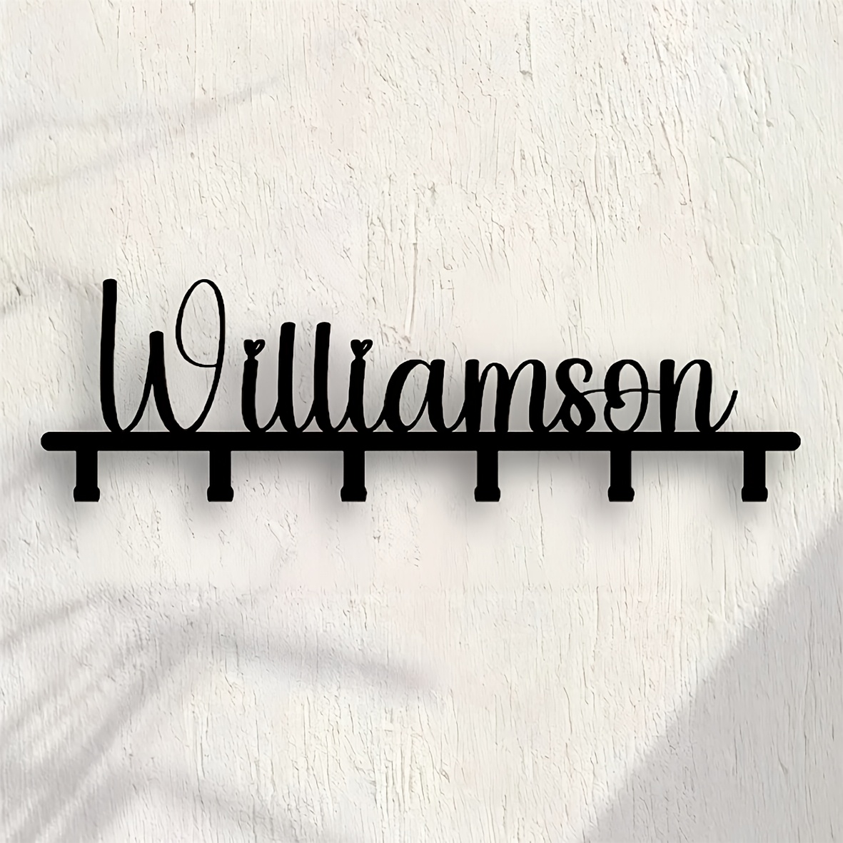 TEMU [customization] Personalized Entrance Wall-mounted Hook, Customizable Name Hook, Customizable Text Metal Wall-mounted Rack, Unique Art,